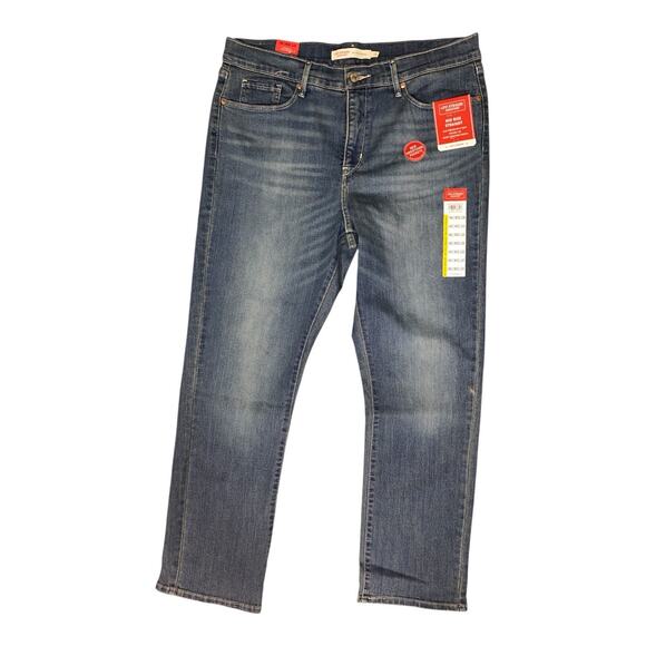 Levi Strauss Signature Jeans Mid Rise Straight Women’s Size 14s 32x30 Stretch - Picture 1 of 6